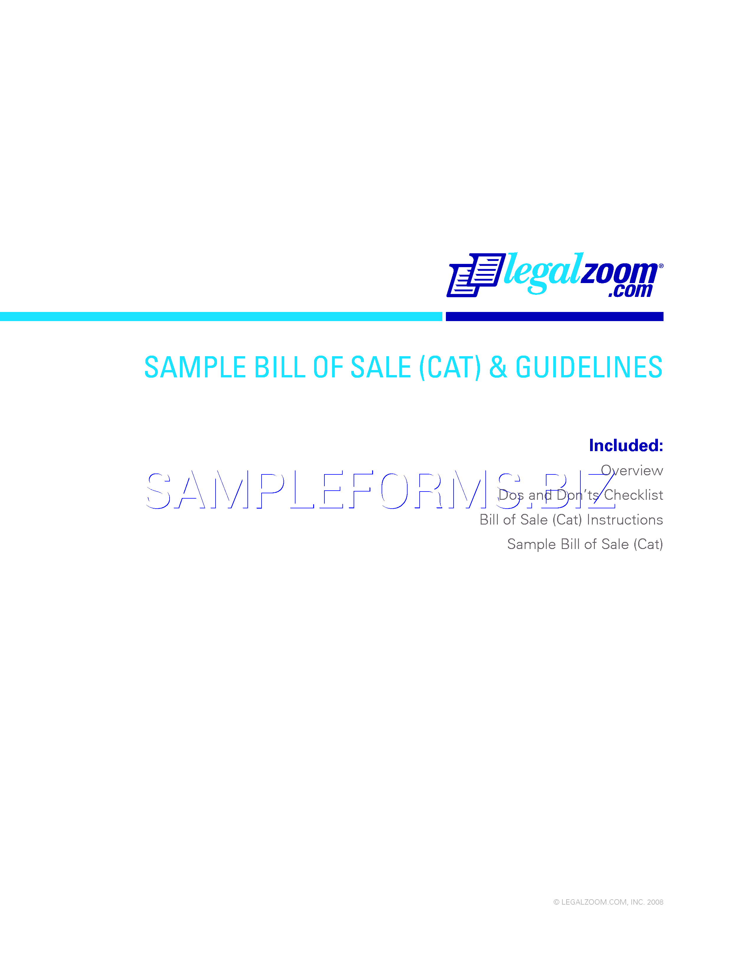 Preview free downloadable Cat Bill of Sale 1 in PDF (page 1)